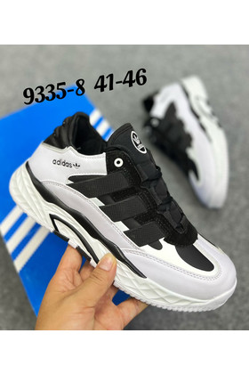 Мужские кроссовки 9335-8 черно-белые