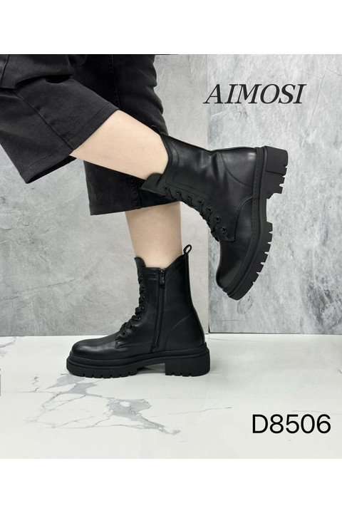 Женские ботинки ОСЕНЬ D8506 черные