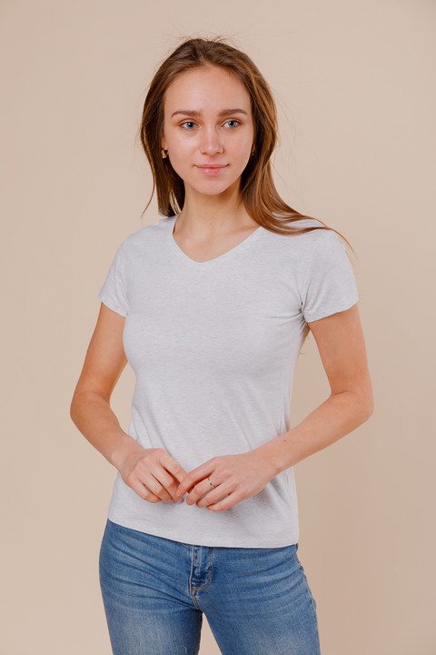 Женская футболка B165 светло-серая