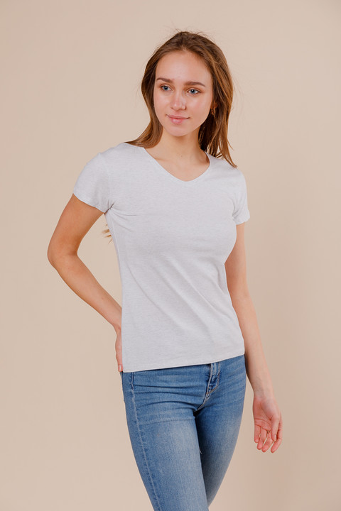 Женская футболка B165 светло-серая