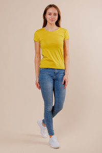 Женская футболка B164 желтая