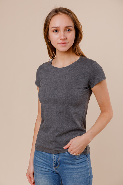 Женская футболка B164 темно-серая