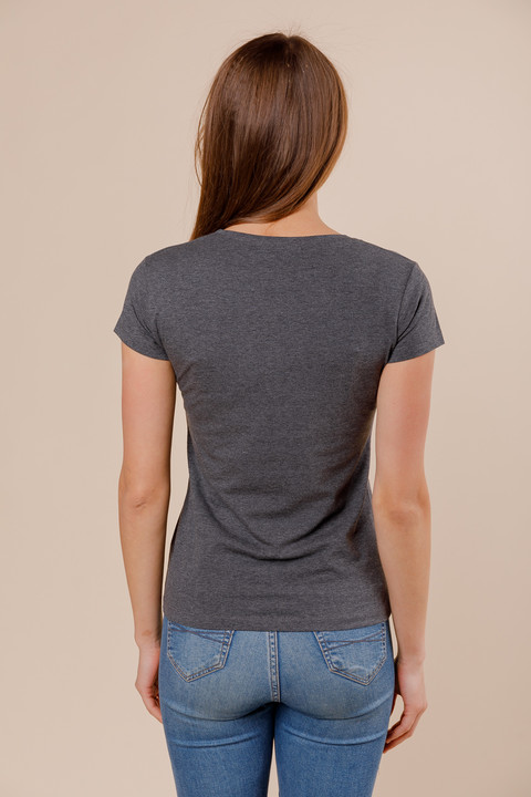 Женская футболка B164 темно-серая
