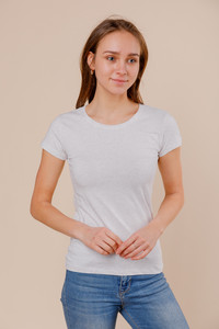 Женская футболка B164 светло-серая