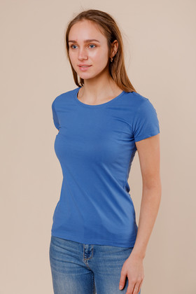 Женская футболка B164 синяя 