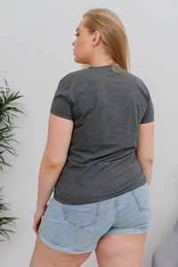Женская футболка В168 темно-серая
