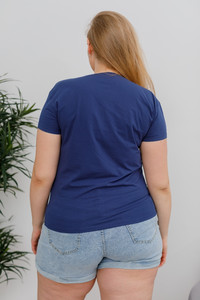Женская футболка В168 синяя