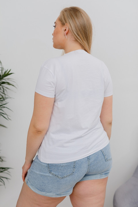 Женская футболка В168 белая
