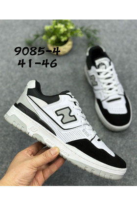 Мужские кроссовки 9085-4 бело-черные