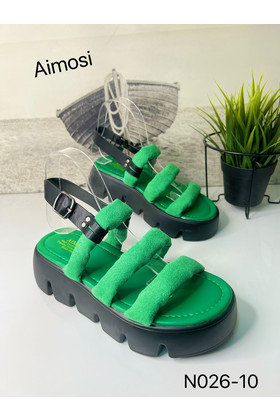 Женские сандалии N026-10 зеленые