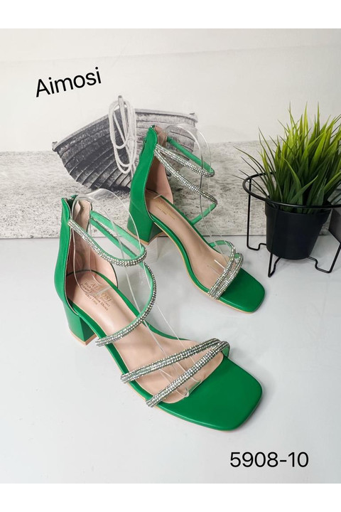Женские туфли 5908-10 зеленые