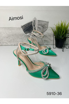Женские туфли 5910-36 зеленые