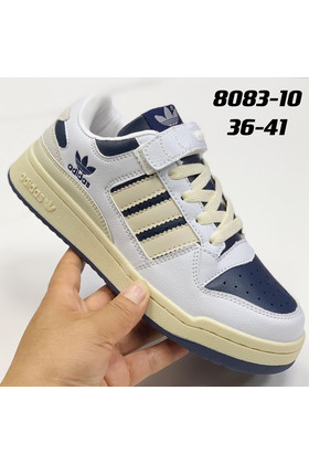 Женские кроссовки 8083-10 бело-бежевые с темно-синим