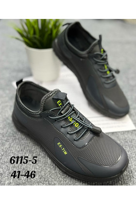Мужские кроссовки 6115-5 темно-серые