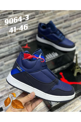 Мужские кроссовки 9064-3 черно-синие