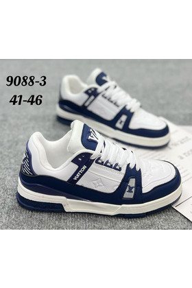 Мужские кроссовки 9088-3 темно-синие с белым