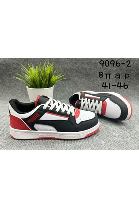 Мужские кроссовки 9096-2 черно-бело-красные