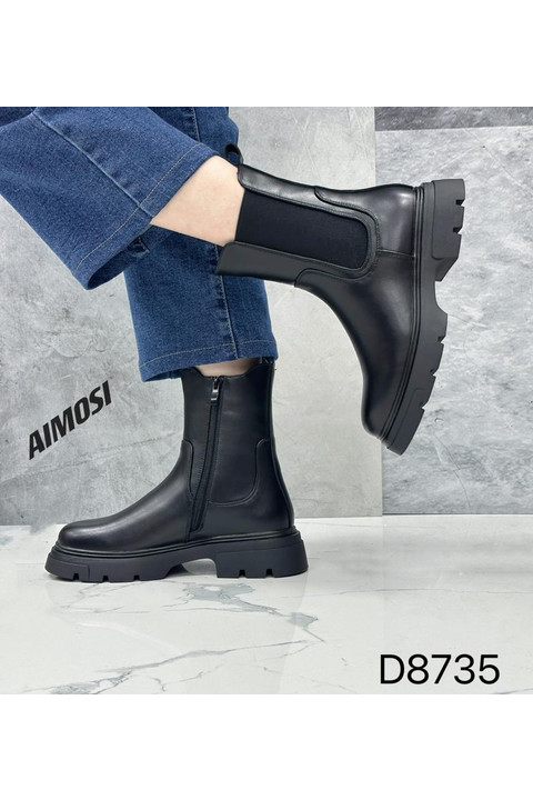 Женские ботинки ОСЕНЬ D8735 черные