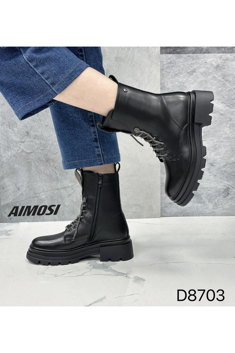 Женские ботинки ОСЕНЬ D8703 черные