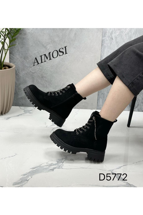 Женские ботинки ОСЕНЬ D5772 черные
