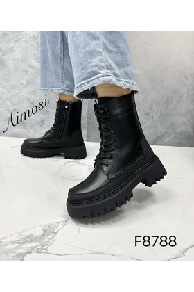 Женские ботинки ЗИМА F8788 черные