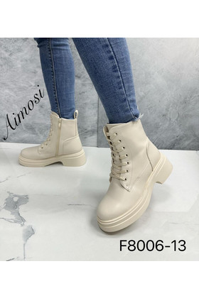 Женские ботинки ЗИМА F8006-13 бежевые