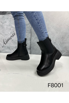 Женские ботинки ЗИМА F8001 черные