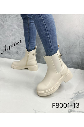 Женские ботинки ЗИМА F8001-13 бежевые