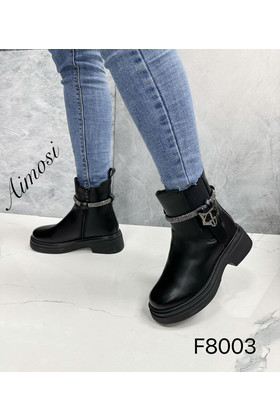 Женские ботинки ЗИМА F8003 черные