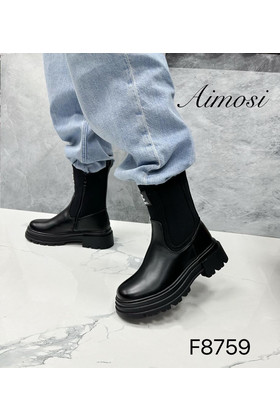 Женские ботинки ЗИМА F8759 черные