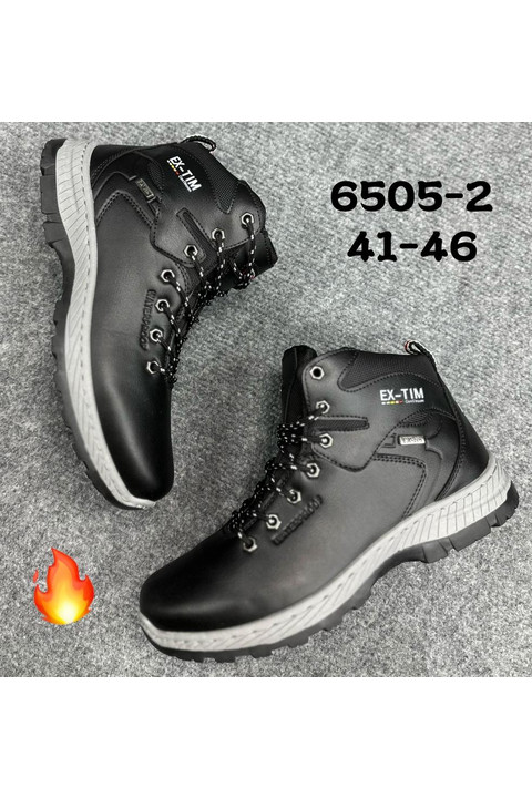 Мужские ботинки ЗИМА 6505-2 черные