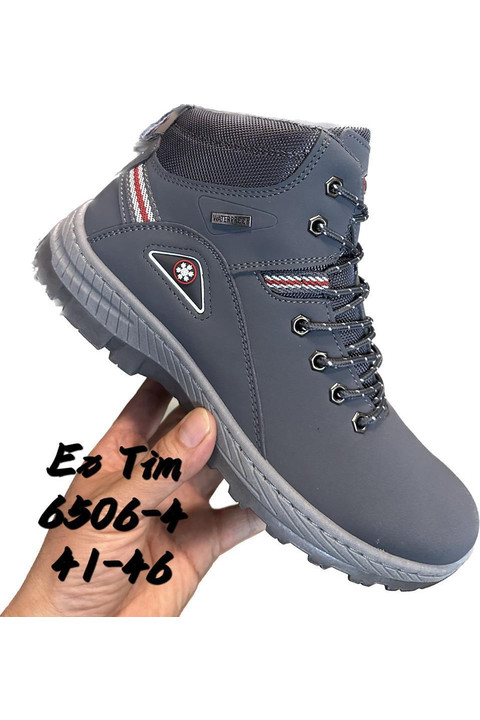Мужские ботинки ЗИМА 6506-4 серые