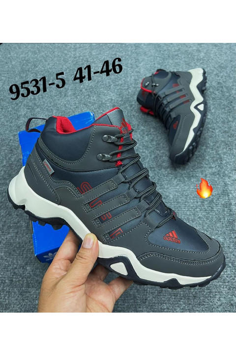 Мужские кроссовки ЗИМА 9531-5 серые