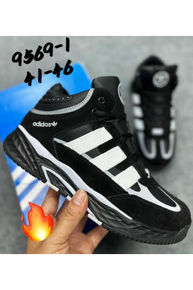 Мужские кроссовки ЗИМА 9569-1 черные