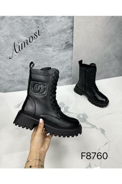 Женские ботинки F8760 черные